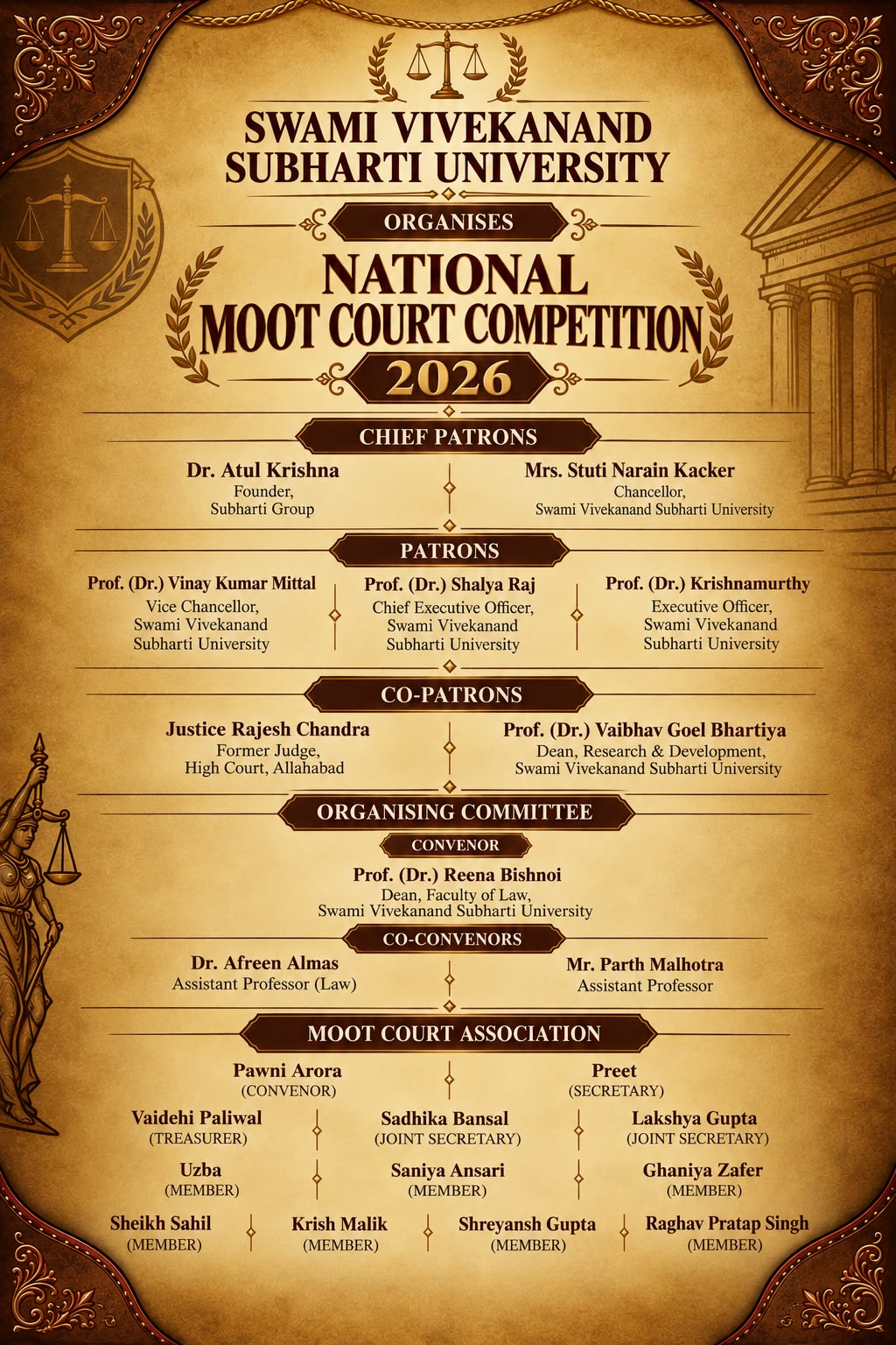 Organizing Committee - National Moot Court Competition 2026